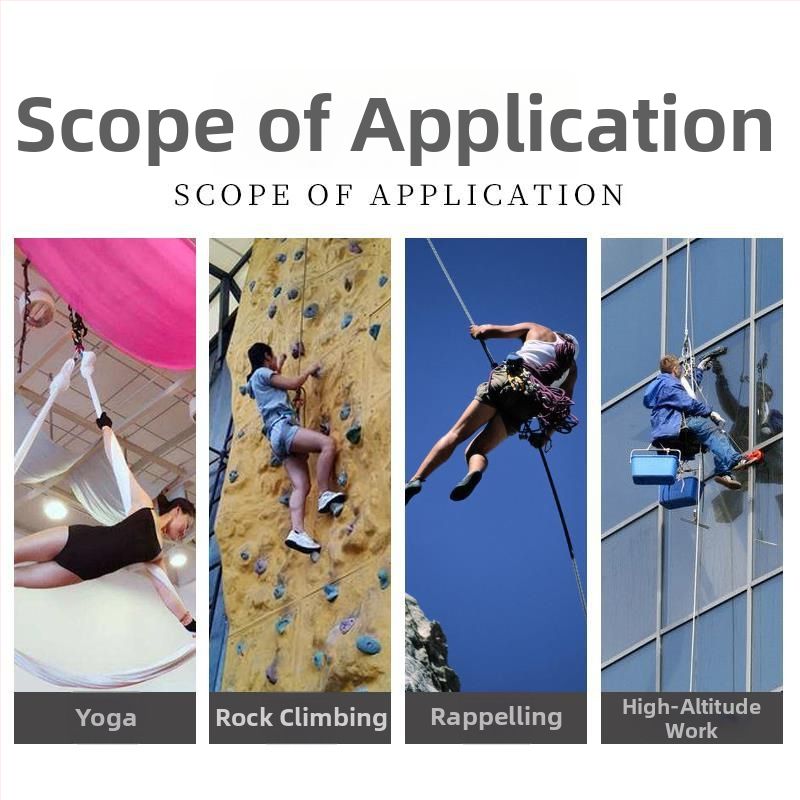 Sahu bezpečnostný pás pre outdoorové lezenie: popruh z polyesteru, bezpečnostné lano z polyesteru, dĺžka lana > 3 m, typ: sedací pás