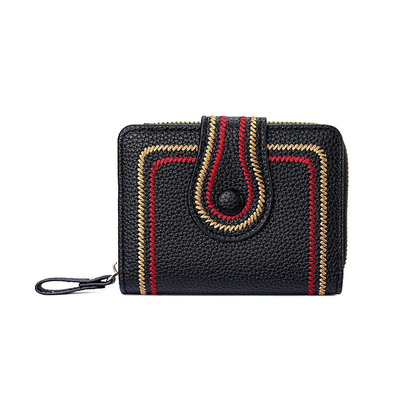 Moteriška monetų piniginė iš PU odos su užtrauktuku, Yijian prekės ženklas, apsauga nuo vagystės, ruduo 2024