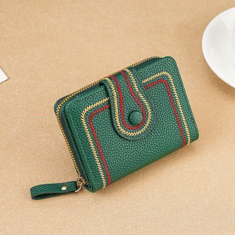 Moteriška monetų piniginė iš PU odos su užtrauktuku, Yijian prekės ženklas, apsauga nuo vagystės, ruduo 2024