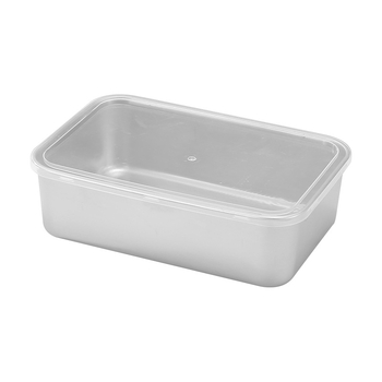 Container din oțel inoxidabil pentru păstrarea alimentelor, cu capac etanș, formă pătrată, 800–1000 ml, pentru frigider și congelator