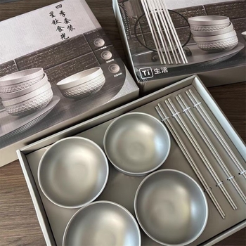 Dvostruki sloj titan posuda za kućnu upotrebu | Izolirana, zaštita od opeklina | Premium vanjska zdjela za rižu