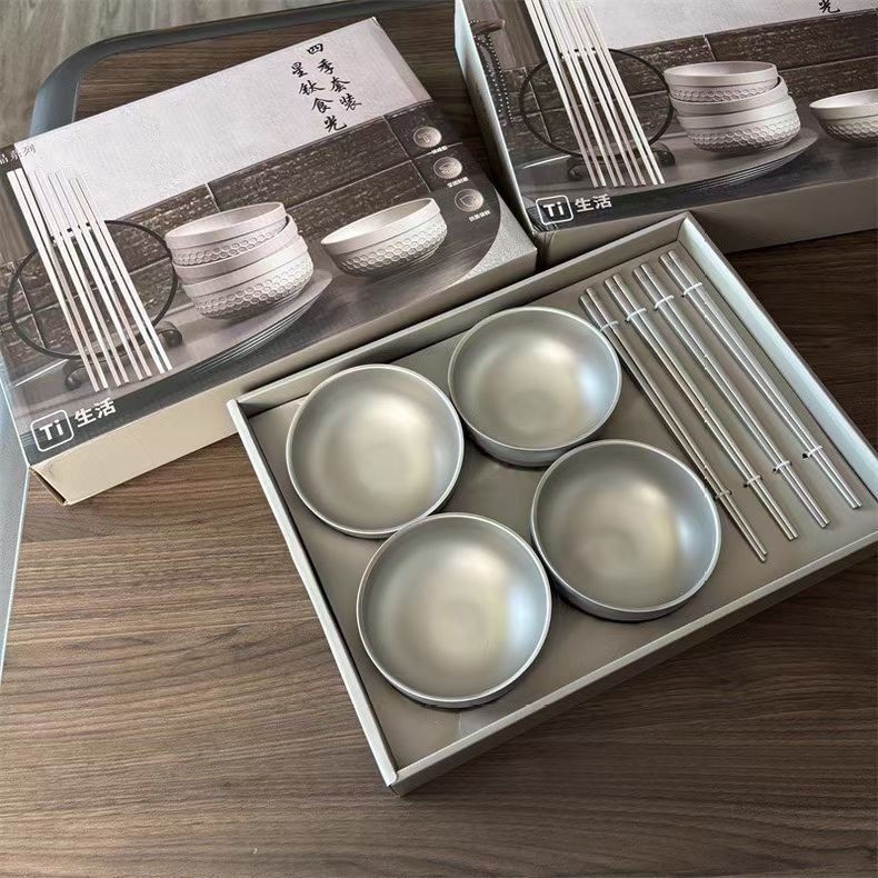 Dvostruki sloj titan posuda za kućnu upotrebu | Izolirana, zaštita od opeklina | Premium vanjska zdjela za rižu