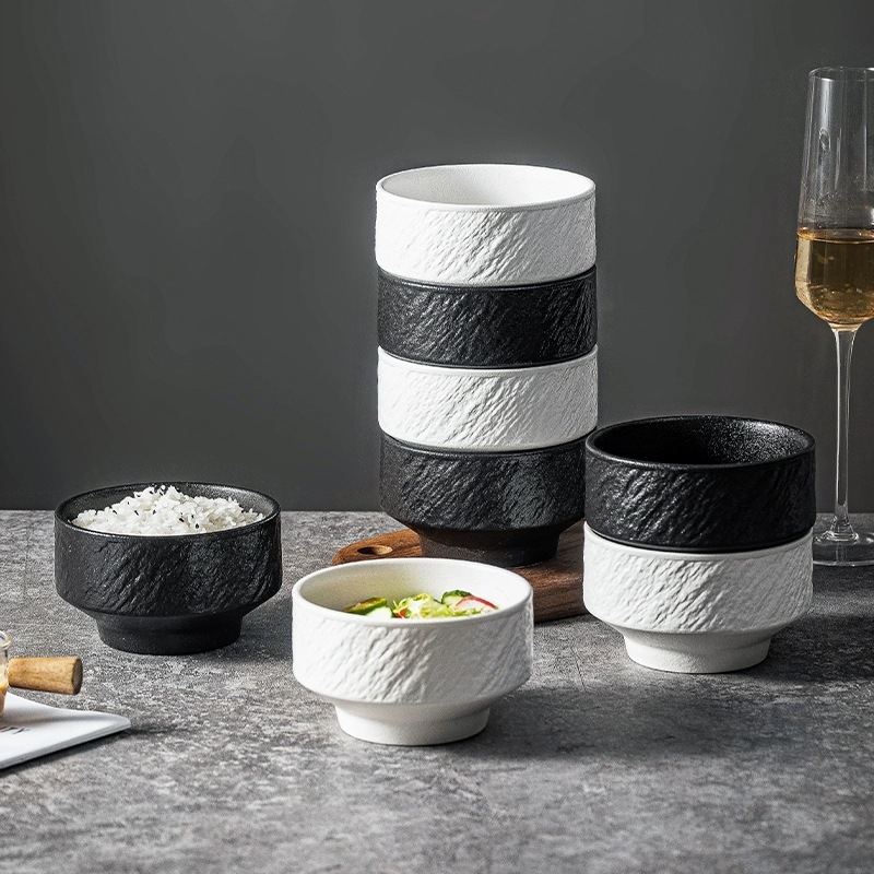 Porcelanska zdjela za jelo, jednofarbni dizajn, lagani luksuzni stil, okrugli oblik, pogodna za mikrovalnu