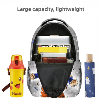 Rucsac unisex, cu temă spațială, din nylon, pentru elevi din învățământul primar, respirabil, impermeabil și cu protecție a coloanei vertebrale