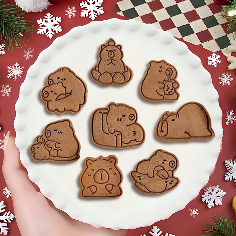 Formă pentru biscuiți PLA — formă neregulată, stil animal cu model jacquard, pentru coacerea biscuiților