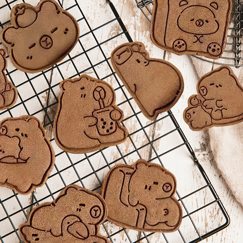 Formă pentru biscuiți PLA — formă neregulată, stil animal cu model jacquard, pentru coacerea biscuiților