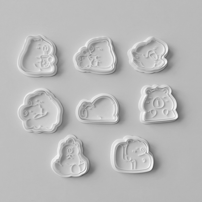 Formă pentru biscuiți PLA — formă neregulată, stil animal cu model jacquard, pentru coacerea biscuiților