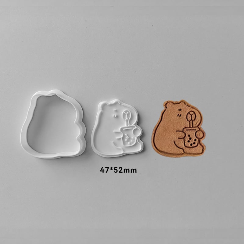 Formă pentru biscuiți PLA — formă neregulată, stil animal cu model jacquard, pentru coacerea biscuiților