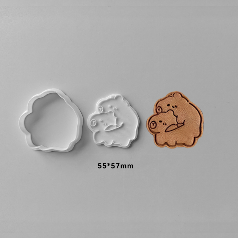 Formă pentru biscuiți PLA — formă neregulată, stil animal cu model jacquard, pentru coacerea biscuiților