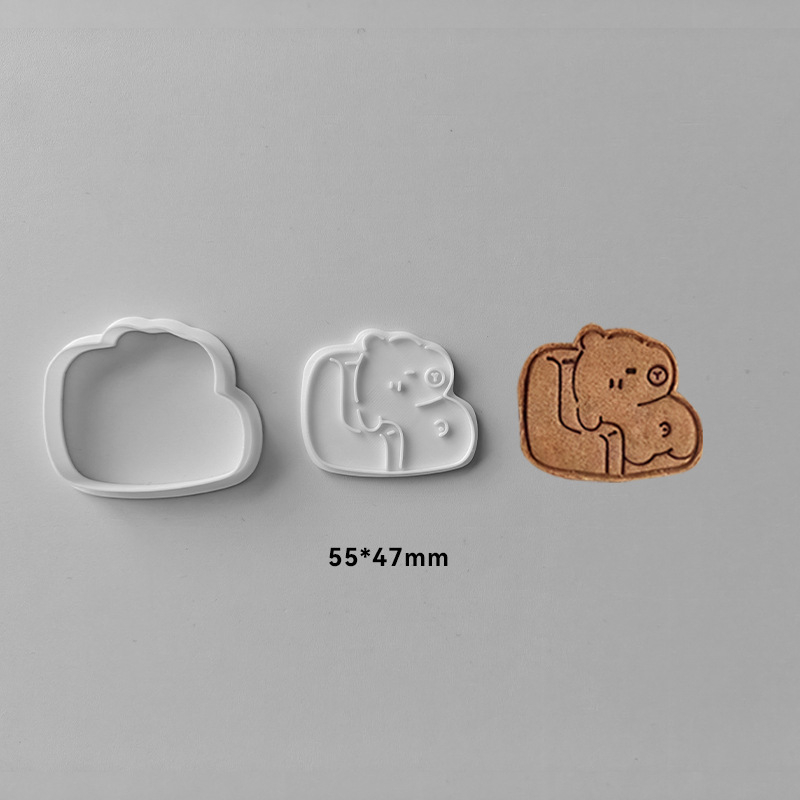 Formă pentru biscuiți PLA — formă neregulată, stil animal cu model jacquard, pentru coacerea biscuiților