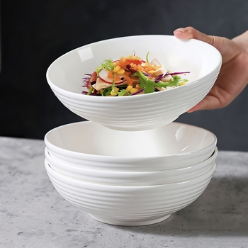 Bol ceramic pentru noodle cu model desen animat, stil Nordic, formă rotundă, compatibil cu microunde
