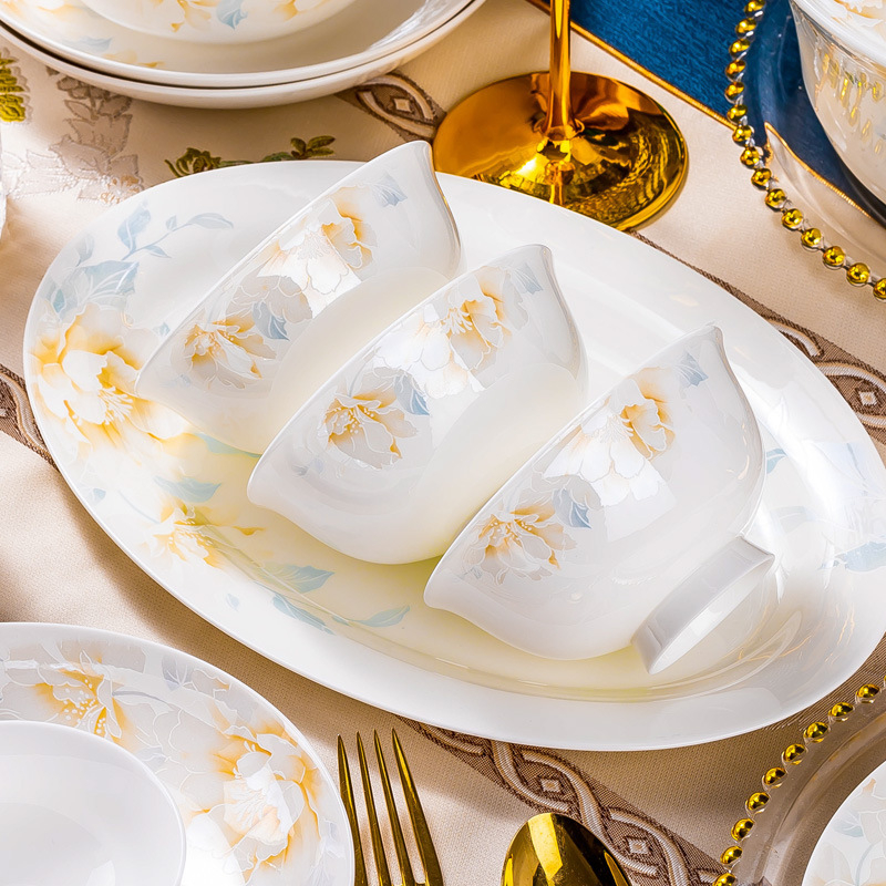 Комплект съдове за хранене от керамика, модерен минималистичен стил, ръчна изработка, възможност за персонализация