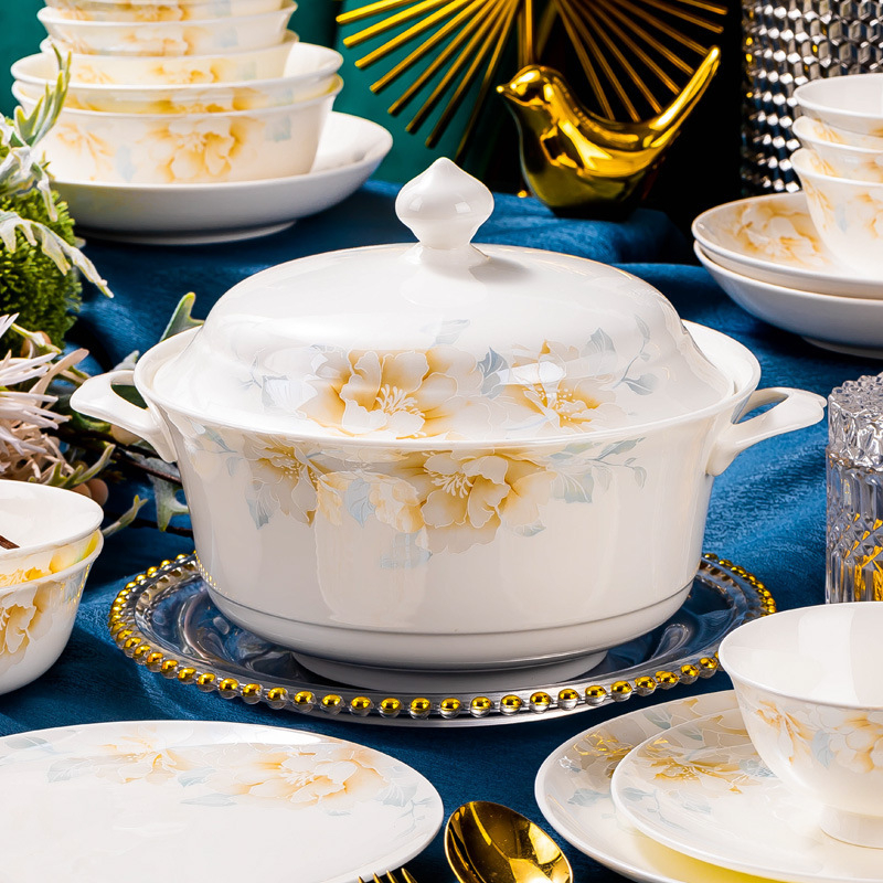 Комплект съдове за хранене от керамика, модерен минималистичен стил, ръчна изработка, възможност за персонализация