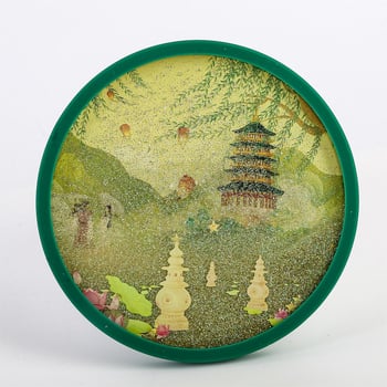 Κυκλικοί ακρυλικοί σουβέρ με σχέδιο κινουμένων σχεδίων και σχέδιο ρευστής άμμου, προστασία από εγκαύματα, θερμική μόνωση και αντιολισθητικό σιλικόνιο κάλυμμα