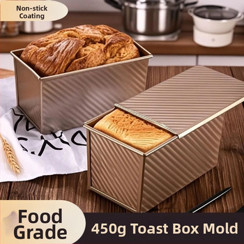 Toastová forma s viečkom, materiál potravinárskej kvality, 450 g kapacita, nelepivá, do rúry