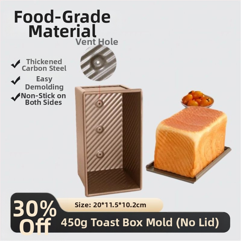 Toastová forma s viečkom, materiál potravinárskej kvality, 450 g kapacita, nelepivá, do rúry