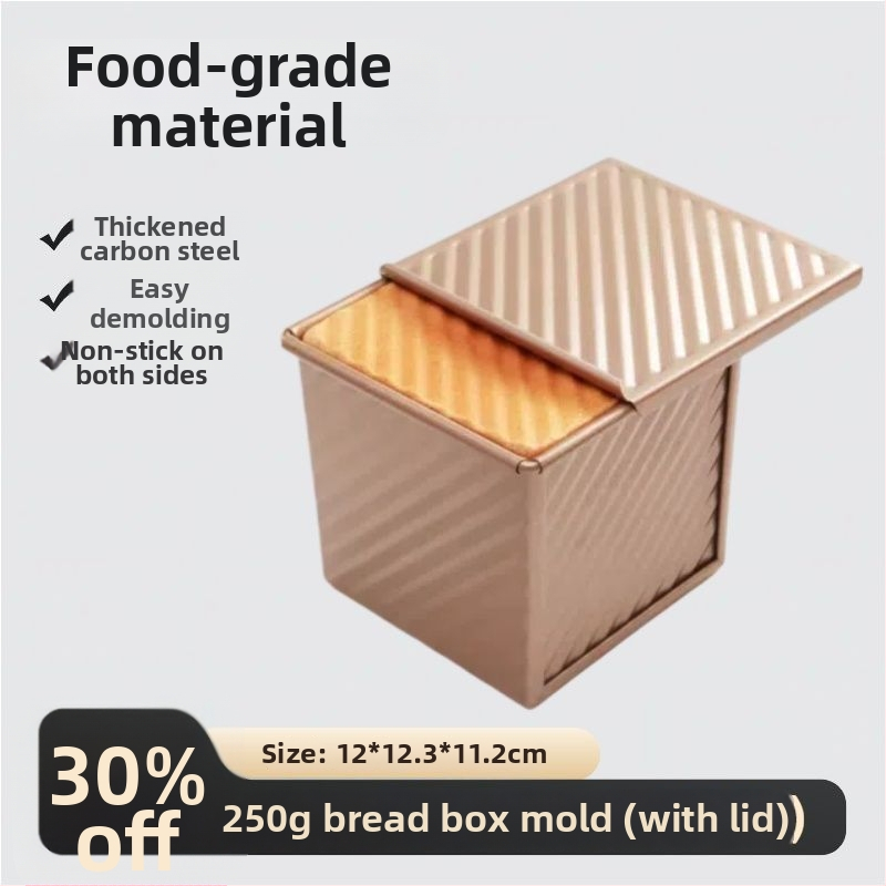 Toastová forma s viečkom, materiál potravinárskej kvality, 450 g kapacita, nelepivá, do rúry