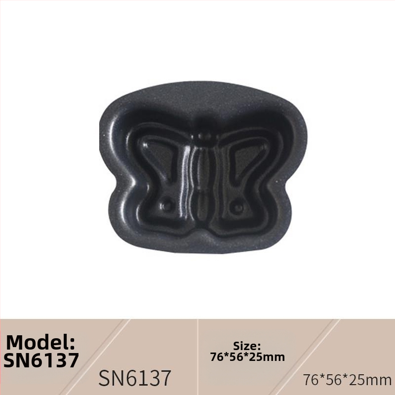 Не залепващ комплект форми за печене: барабанна хлебна форма, пръстен за мус във формата на сливово цвете, шест форми за торти, форми за бананови закуски и бисквитки