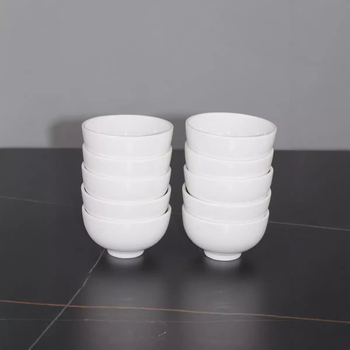 Bijela porcelanska zdjela za rižu za hotele i restorane, zdjela za kašu i juhu, okrugla, promjer 11–12 cm, glazirana