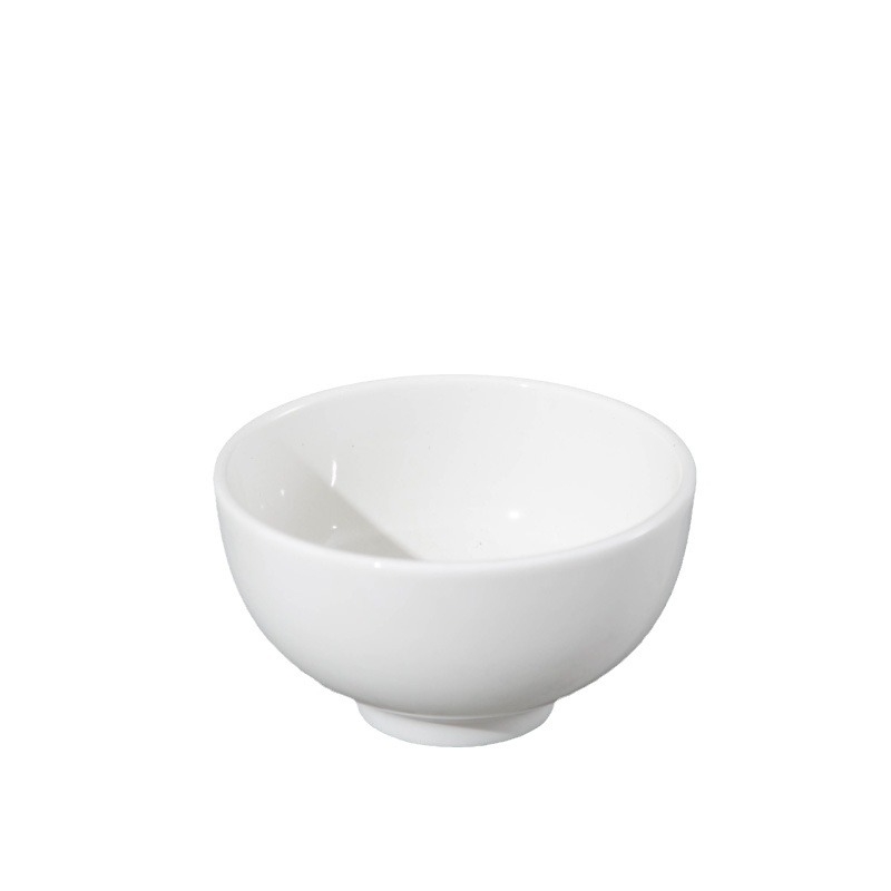 Bijela porcelanska zdjela za rižu za hotele i restorane, zdjela za kašu i juhu, okrugla, promjer 11–12 cm, glazirana