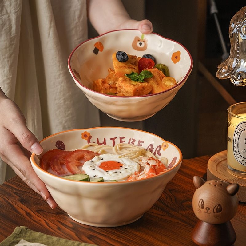 Porcelanska zdjela za rezance, kućna upotreba, japanski stil, podglazurna tehnika