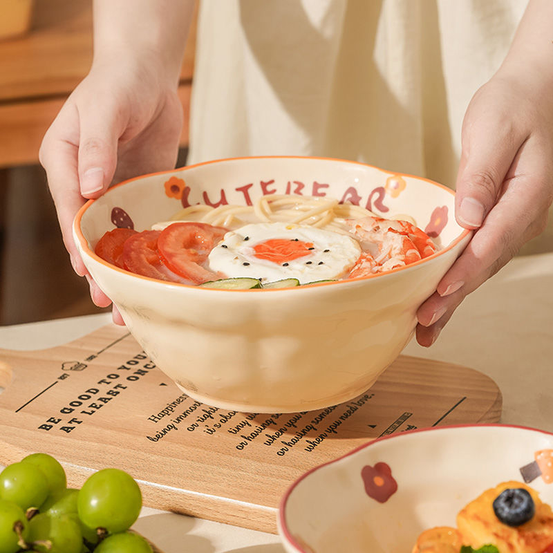 Porcelanska zdjela za rezance, kućna upotreba, japanski stil, podglazurna tehnika