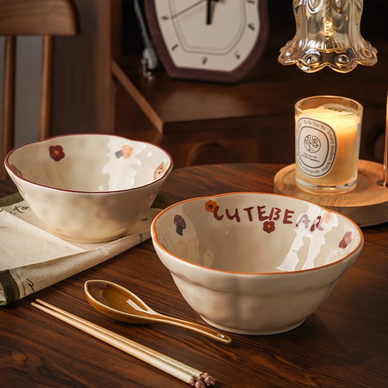 Porcelanska zdjela za rezance, kućna upotreba, japanski stil, podglazurna tehnika