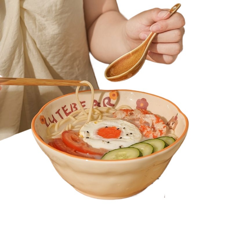 Porcelanska zdjela za rezance, kućna upotreba, japanski stil, podglazurna tehnika