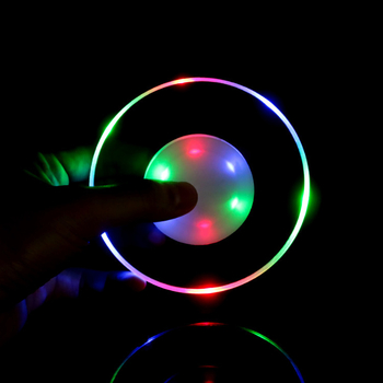LED podmetač za čaše od akrilnog stakla – proziran, osvijetljen, okrugli oblik, baterijsko napajanje
