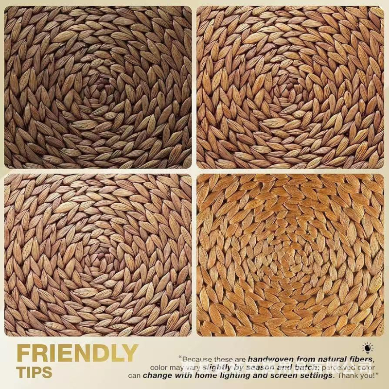 Κυκλική πλεκτή βάση από ράταν για φλιτζάνια, ιαπωνικού στυλ, θερμομονωτικό μαξιλαράκι για φλιτζάνια, λανσάρισμα άνοιξη 2026, βιοδιασπώμενο