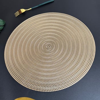 Nordic στρογγυλό χαλάκι πιάτων, αδιάβροχο και ανθεκτικό στο λάδι, πλένεται, PVC ύλικό