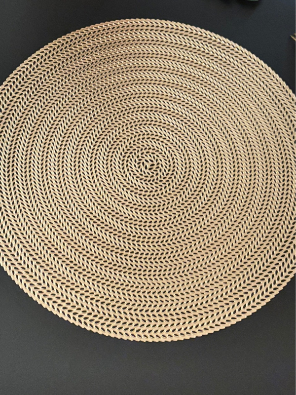 Nordic στρογγυλό χαλάκι πιάτων, αδιάβροχο και ανθεκτικό στο λάδι, πλένεται, PVC ύλικό