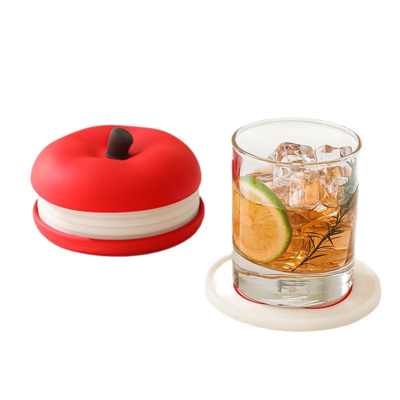 Σετ σουβέρ από σιλικόνη - Καρτούν σχέδιο, Κυκλικό σχήμα, Θερμική αντίσταση, Μοντέρνο μινιμαλιστικό στυλ