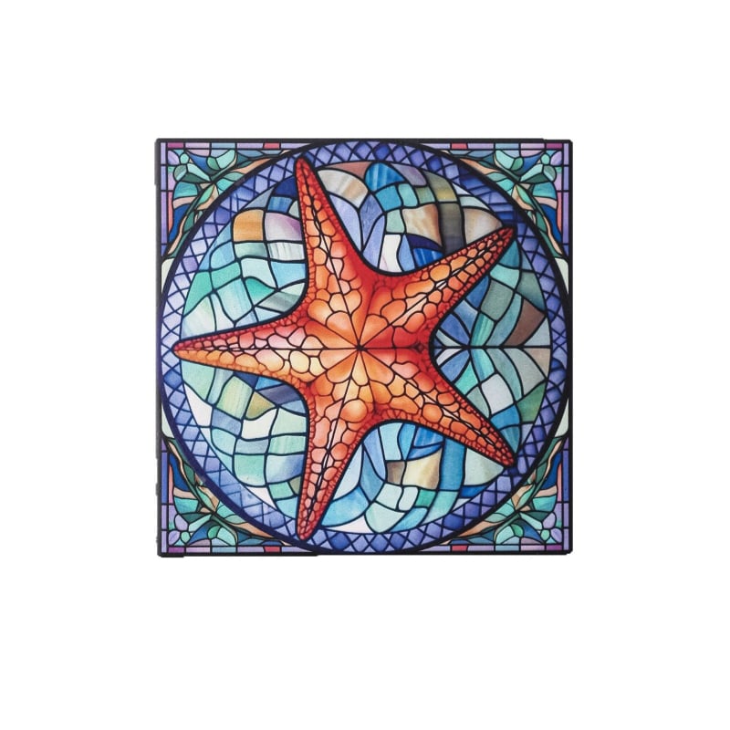 Κεραμικοί τετράγωνοι υποπότηρες φλυτζανιών με σχέδιο λουλουδιών, αντιολισθητικοί και θερμομονωτικοί