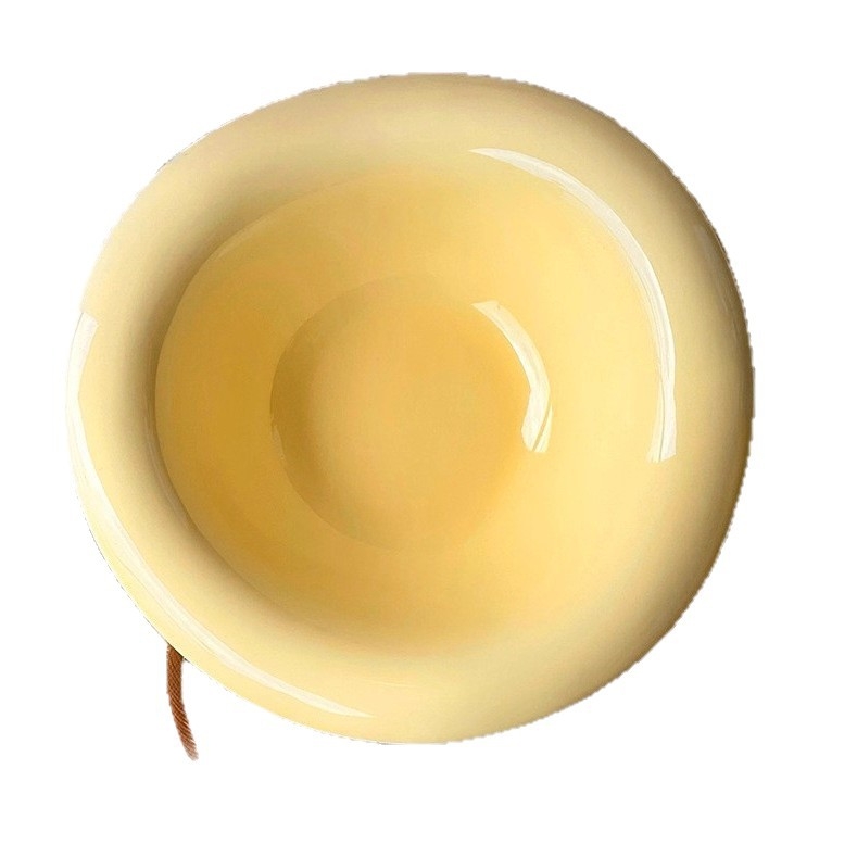 Junbin kerámia tál, kör alakú, mikrohullámú sütőbe tehető, alglazúr színű felület, modern minimalista dizájn