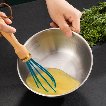 Rozsdamentes acélból készült salátás tál, kör alakú, modern minimalista stílus, csiszolt felület, testreszabható és logó nyomtatható