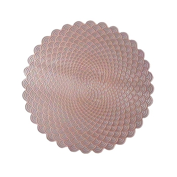 Τραπεζομάντηλο για σερβίρισμα, PVC υλικό, στρογγυλό σχήμα, ανθώδες μοτίβο, μοντέρνα απλότητα