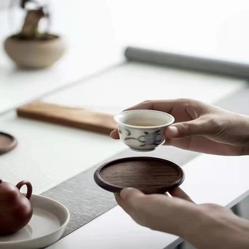 Ξύλινο σουβέρ με μοτίβο γραμμής ξύλου, στρογυλό ή τετράγωνο, βιοδιασπώμενο, ποιότητας πρώτης κατηγορίας