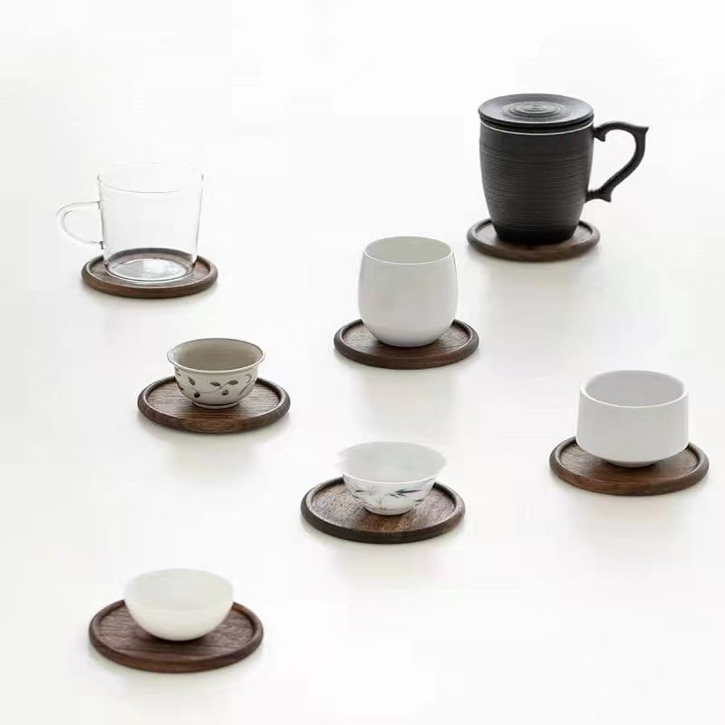 Ξύλινο σουβέρ με μοτίβο γραμμής ξύλου, στρογυλό ή τετράγωνο, βιοδιασπώμενο, ποιότητας πρώτης κατηγορίας