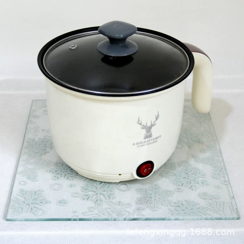 Θερμομονωτικό υπόστρωμα από tempered glass για πιάτα και μπολ, τετράγωνο σχήμα, φλοράλ σχέδιο, υψηλή θερμική αντοχή, βιοδιασπώμενο