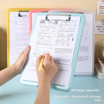 Plastová krabička na dokumenty s klipom, A4 úložný box, PP materiál, model 3723, hrúbka 3 mm, zadná šírka 30 mm, tlač loga možná