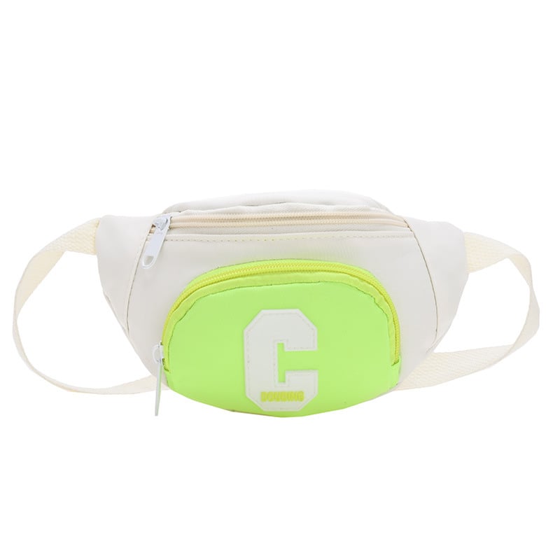 Geantă pentru copii, în stil coreean, crossbody, cu model litere, exterior din nylon și căptușeală poliester