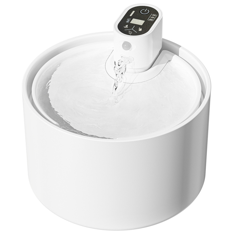 Κεραμικός ποτιστήρας νερού για κατοικίδια με θέρμανση σταθερής θερμοκρασίας το χειμώνα και κυκλοφορούμενο φιλτράρισμα. Κατάλληλο για γάτες και σκύλους. Μοντέλο LE-CF-01