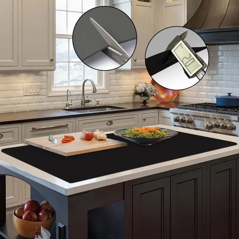 Υπόστρωμα από σιλικόνη για πάγκους κουζίνας, αντιολισθητικό, ανθεκτικό στη θερμότητα, τετράγωνου σχήματος, λανσαρισμένο το 2024, ποιοτικής πρώτης κατηγορίας