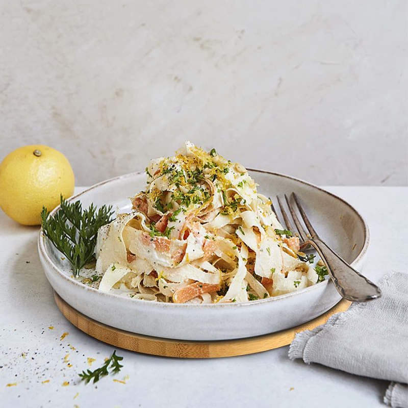 Υπόστρωμα για φλυτζάνι τσαγιού και κατσαρόλα από μπαμπού-ξύλο, με φλοράλ μοτίβο, αντιολισθητικό, θερμομονωτικό