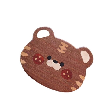 Hong ao μάρκα Ξύλινο σουβέρ για ποτήρι με σχέδιο Shiba Inu, Ξύλο ακακίας, Ακανόνιστο σχήμα, Λανσαρισμένο το 2025