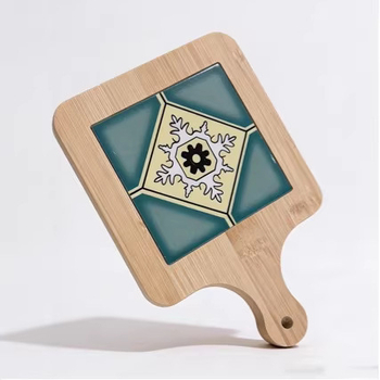 Ξύλινο θερμομονωτικό υπόστρωμα για φλυτζάνια και πιάτα, ιαπωνικού στυλ, τετράγωνο, TB-0828