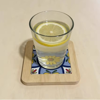 Ξύλινο θερμομονωτικό υπόστρωμα για φλυτζάνια και πιάτα, ιαπωνικού στυλ, τετράγωνο, TB-0828