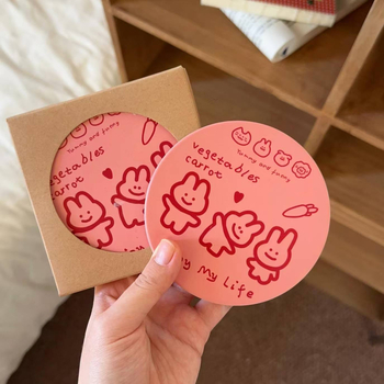 Керамична подложка за чаши – мульт стил, кръгла форма, лято 2025