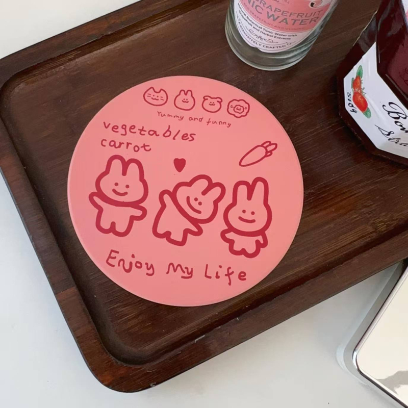 Керамична подложка за чаши – мульт стил, кръгла форма, лято 2025